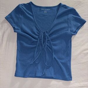 American Eagle Cute Tie Front Top Womens Size Medium